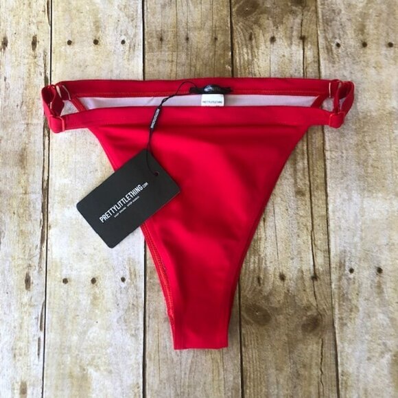 NWT PrettyLittleThing Red Tanga Bikini Bottom 6 - Picture 2 of 6